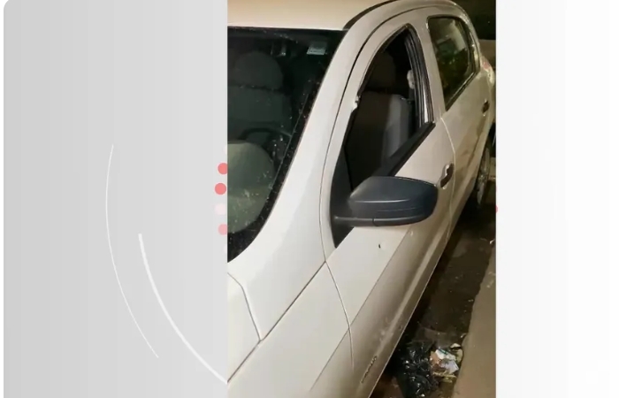 Vídeo mostra carro com várias marcas de tiros após confronto que deixou policial ferido e suspeito morto