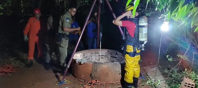 Idoso de 75 anos é encontrado morto no fundo de poço com 16 metros de profundidade